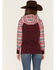 Image #4 - Hooey Women's Serape Stripe Contrast Print Savannah Hoodie, Maroon, hi-res