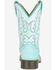 Image #4 - Smoky Mountain Little Girls' Painted Prairie Performance Western Boots - Broad Square Toe, Blue, hi-res