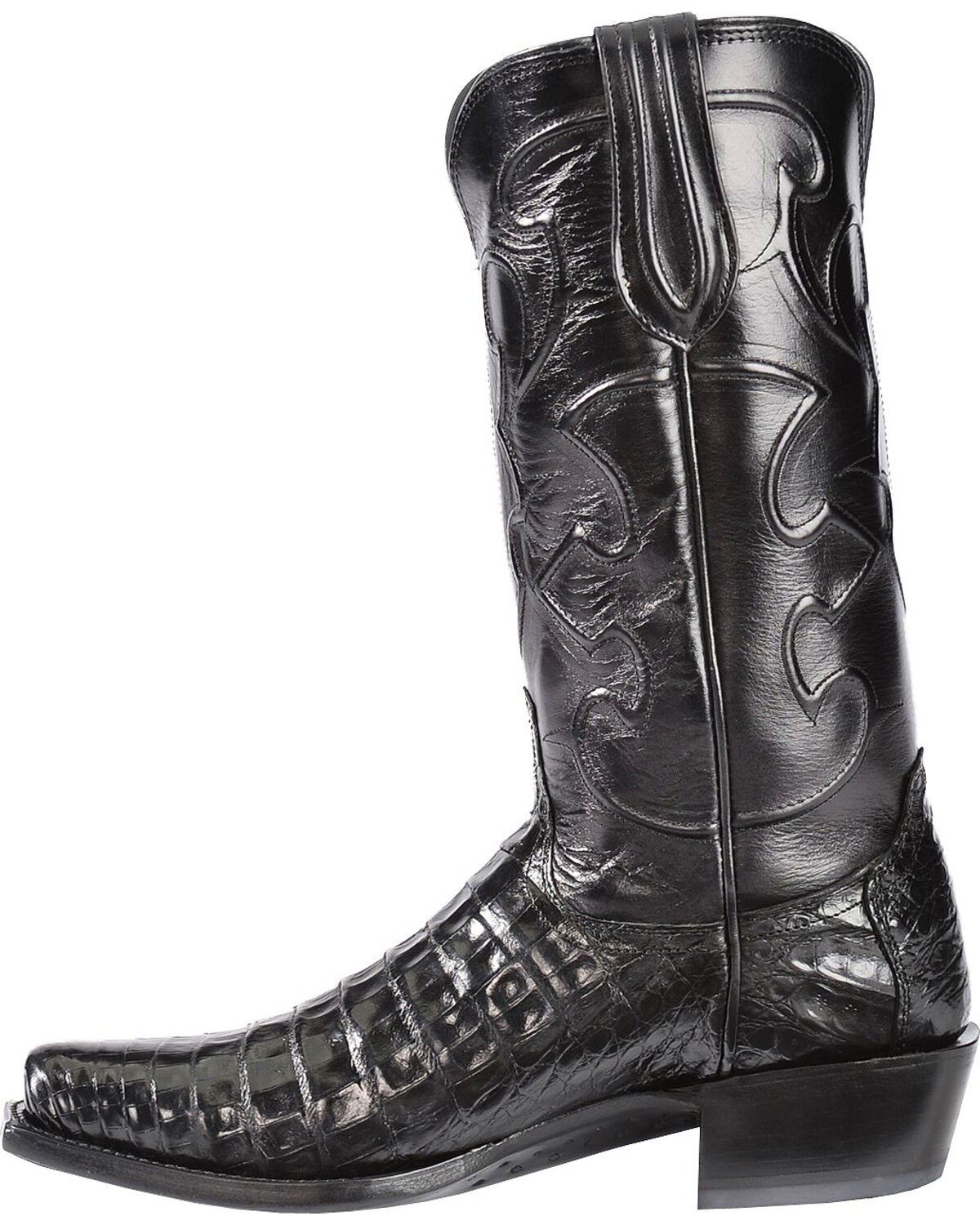 Image #4 - Lucchese 1883 Charles Croc Belly Western Boots - Square Toe, , hi-res