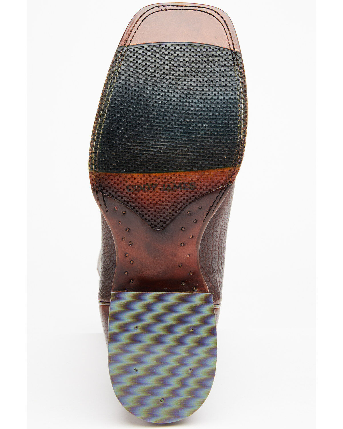 Image #7 - Cody James Men's Cognac Honey Western Performance Boots - Broad Square Toe, Cognac, hi-res