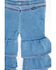 Image #2 - Wrangler Toddler Girls' Makenna Light Wash Tiered Stretch Flare Jeans, Light Wash, hi-res