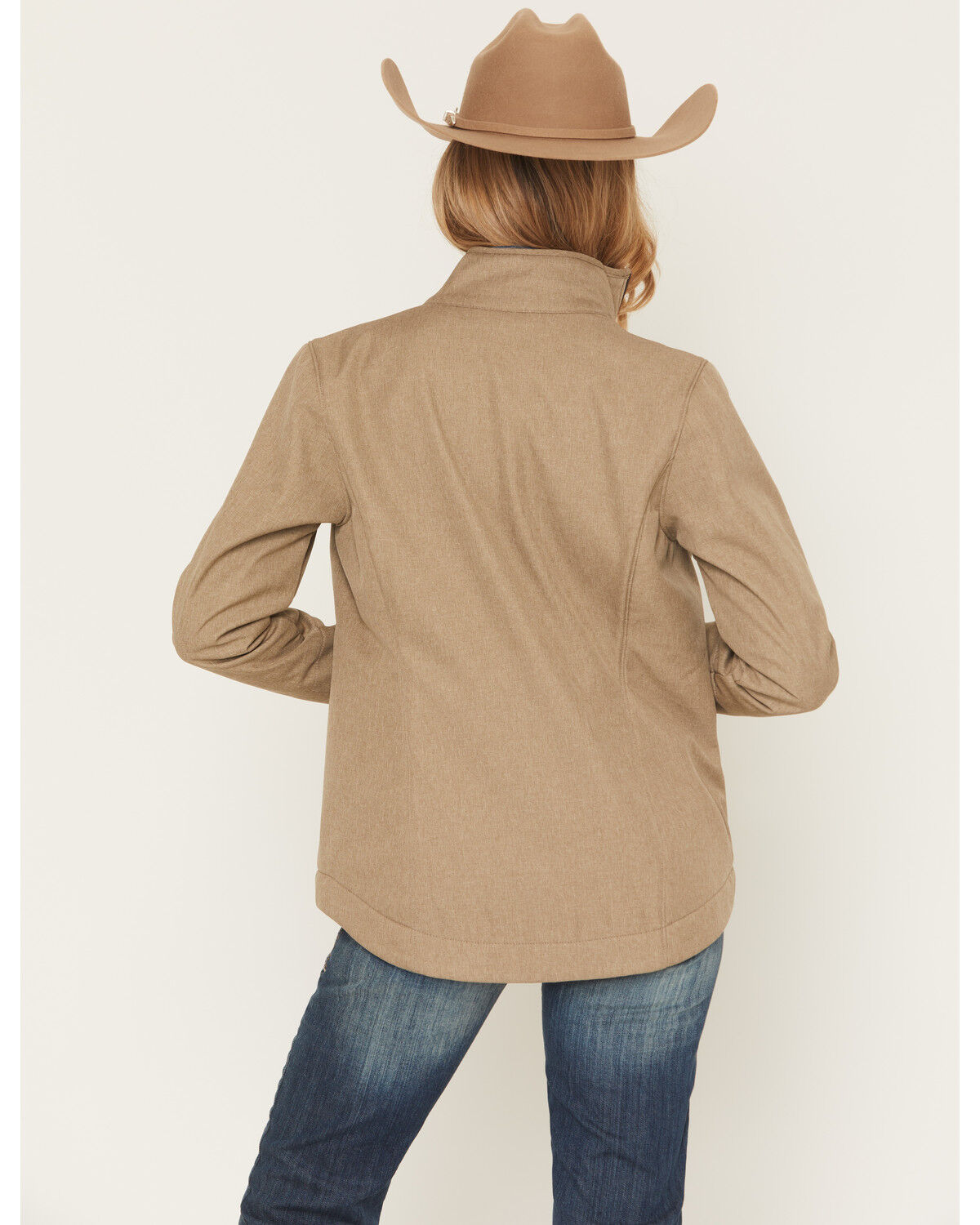 Image #4 - Cinch Women's Bonded Concealed Carry Softshell Jacket, Stone, hi-res