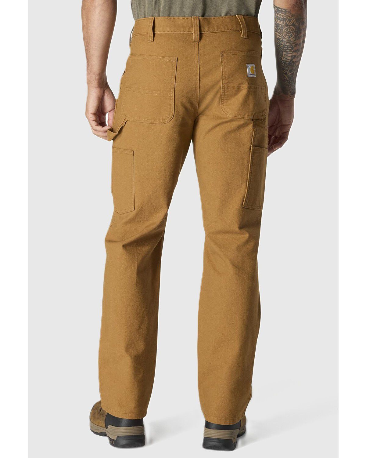 Image #2 - Carhartt Men's Rugged Flex&trade; Duck Dungaree Relaxed Straight Utility Work Jeans, Brown, hi-res