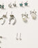 Image #3 - Shyanne Women's Cross, Bow, and Horseshoe Earring Set - 16 Piece, Silver, hi-res