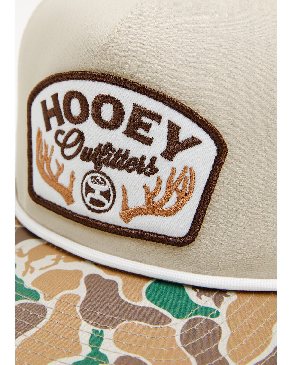 Image #2 - Hooey Men's Outfitters Camo Trucker Cap, Tan, hi-res