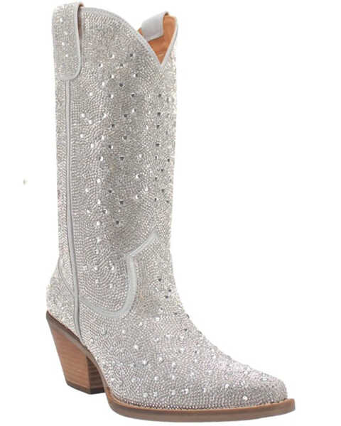 Dingo Women's Silver Dollar Western Boots - Pointed Toe , Silver