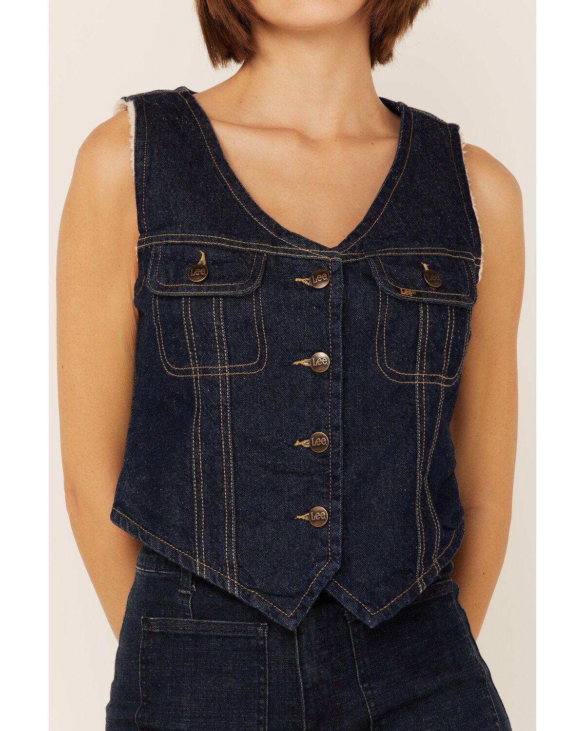 Lee Women's Dark Wash Button-Front 