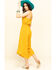 Image #2 - Rock & Roll Denim Women's Squash Blossom Embroidered Culotte Jumpsuit, , hi-res