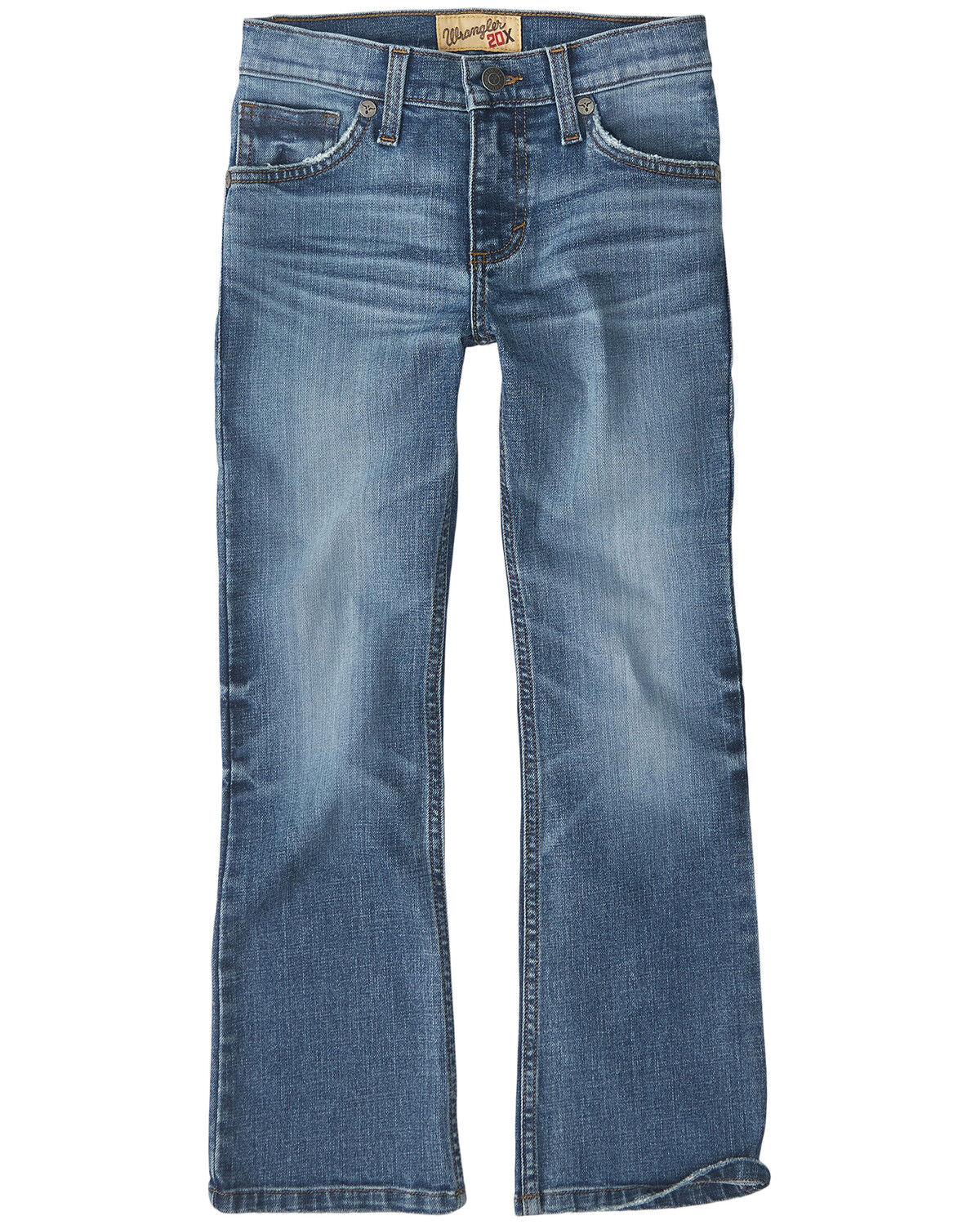 Image #2 - Wrangler 20X Little Boys' Wright 42 Vintage Bootcut Stretch Denim Jeans, Blue, hi-res