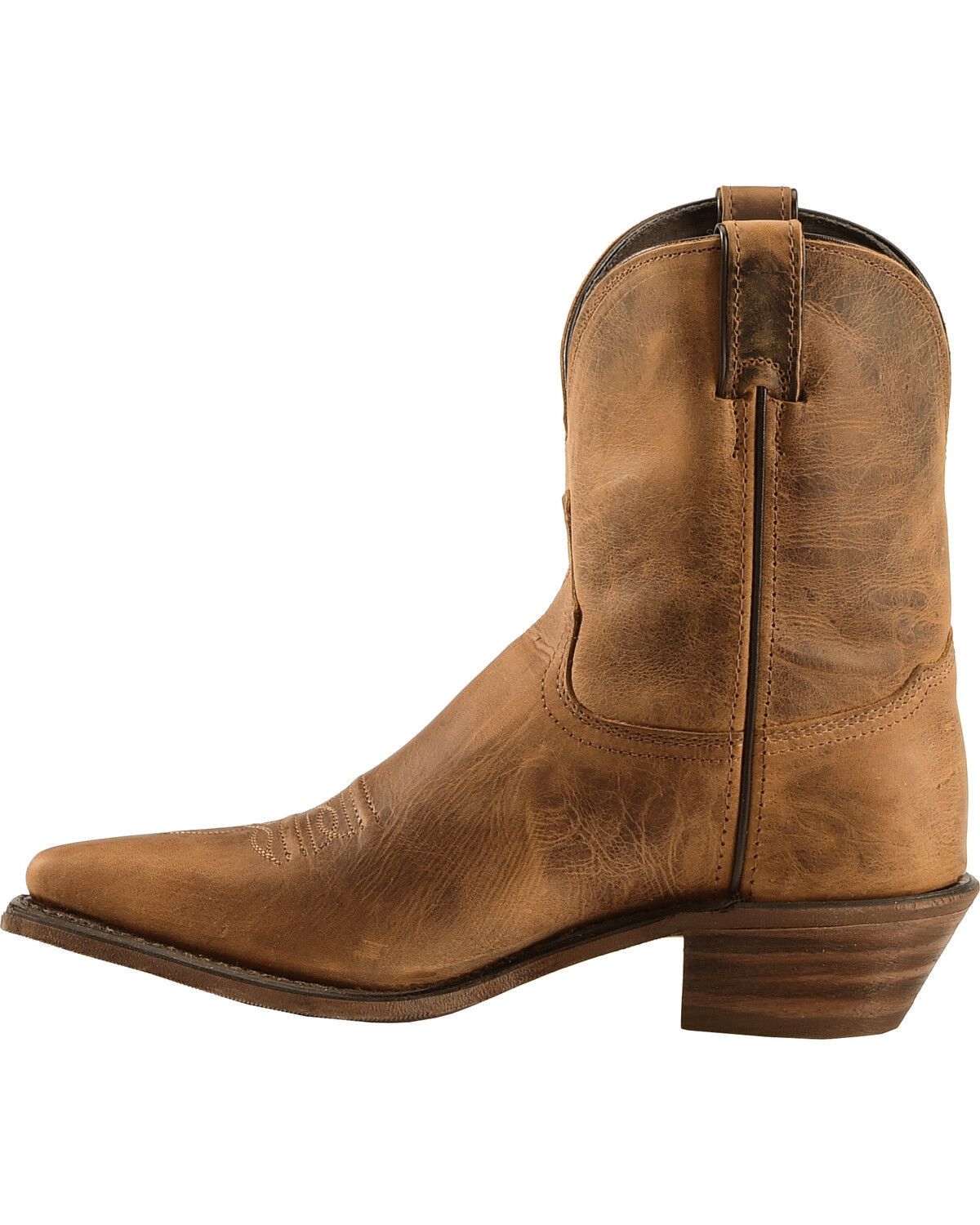 Image #3 - Abilene Women's Distressed 7" Western Boots - Snip Toe, Brown, hi-res