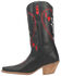 Image #3 - Dingo Women's Queen A Hearts Western Boots - Snip Toe, Black, hi-res