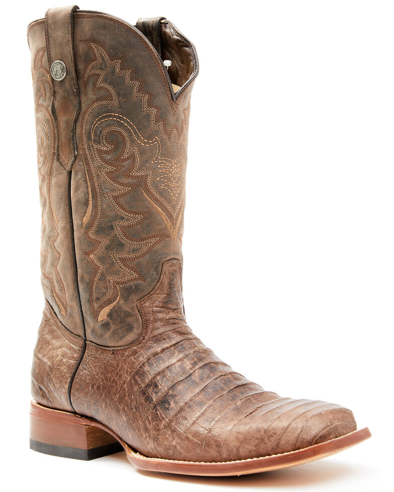 Tanner Mark Men's Nicotine Western Boots - Wide Square Toe, Brown, hi-res