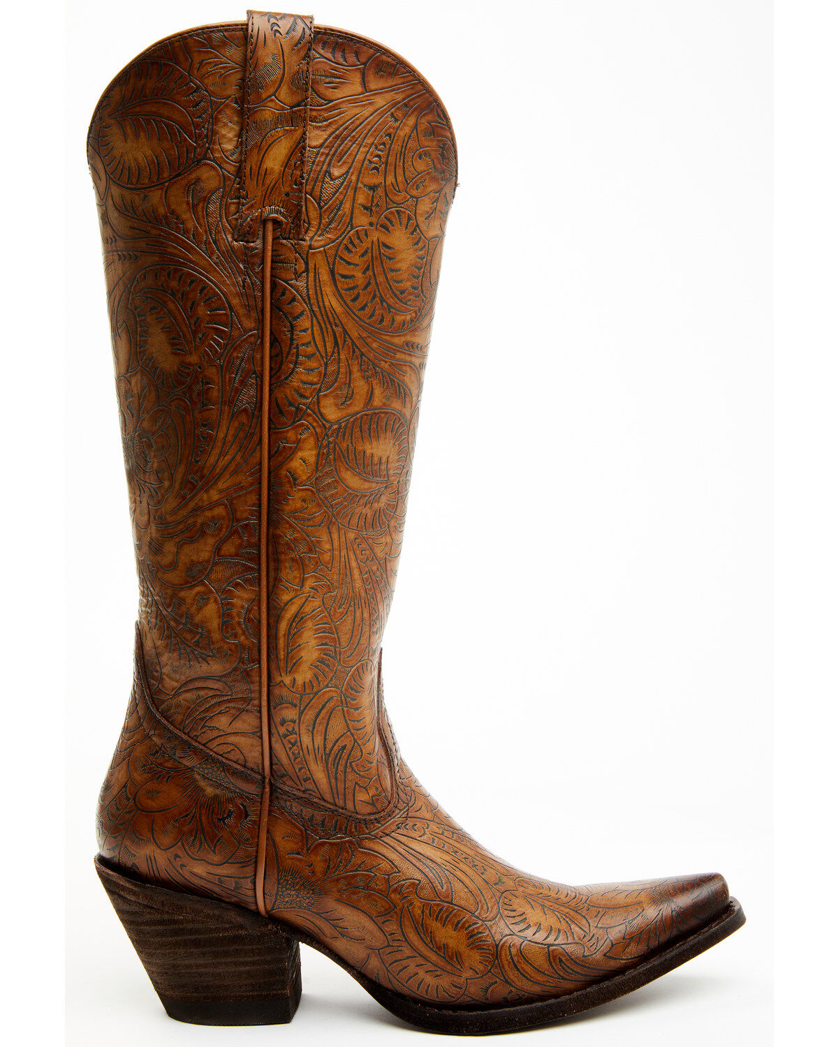 Image #2 - Shyanne Women's Eden Tooled Tall Western Boots - Snip Toe, Brown, hi-res