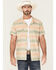 Pendleton Men's Board Ombre Stripe Short Sleeve Button-Down Short Sleeve Western Shirt , Tan, hi-res