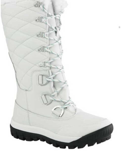 Bearpaw Women's Isabella 12" Waterproof Lace-Up Boots - Round Toe , White, hi-res