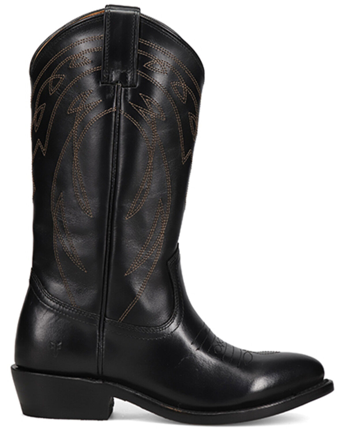 Image #2 - Frye Women's Billy Deco Stitch Western Boots - Round Toe, Black, hi-res