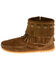 Image #2 - Minnetonka Women's Double Fringe Boots - Moc Toe, Black, hi-res