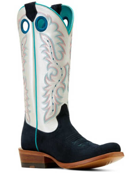 Ariat Women's Futurity Boon Western Boots - Square Toe, Blue, hi-res