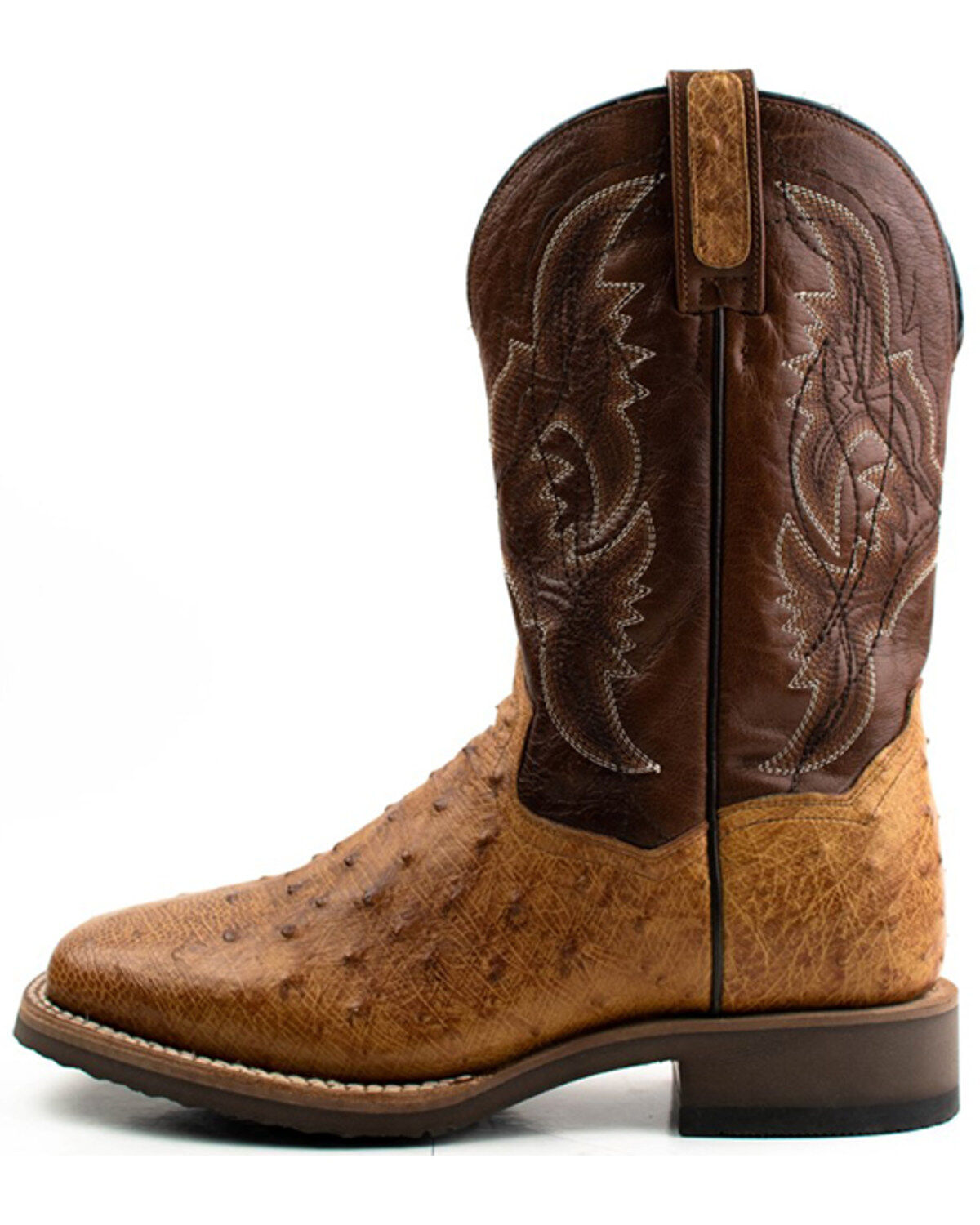 Product Name:  Dan Post Men's Saddle Hand Quill Ostrich Western Boots - Broad Square Toe