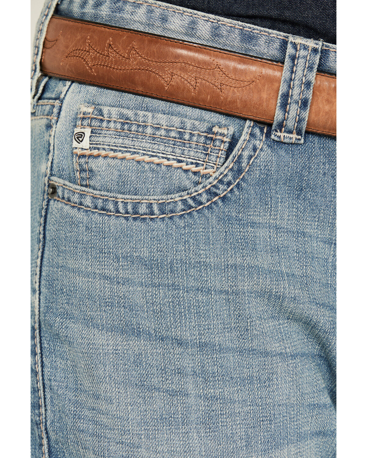 Product Name:  Rock & Roll Denim Men's Double Barrel Medium Vintage Wash Relaxed Stretch Denim Jeans