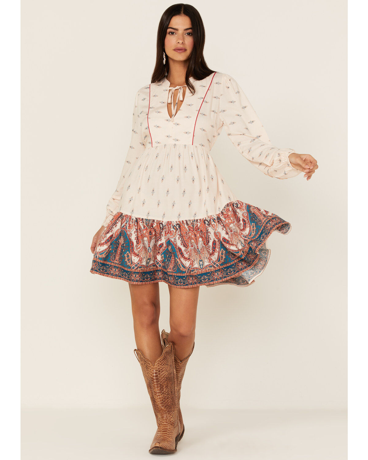 Image #2 - Band of the Free Women's Ayla Long Sleeve Mini Dress, , hi-res