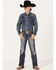 Rock & Roll Denim Boys' Medium Wash Vintage Regular Bootcut Jeans, Medium Wash, hi-res