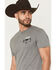Image #3 - Cowboy Hardware Men's Just Rope It Short Sleeve Graphic T-Shirt, Grey, hi-res