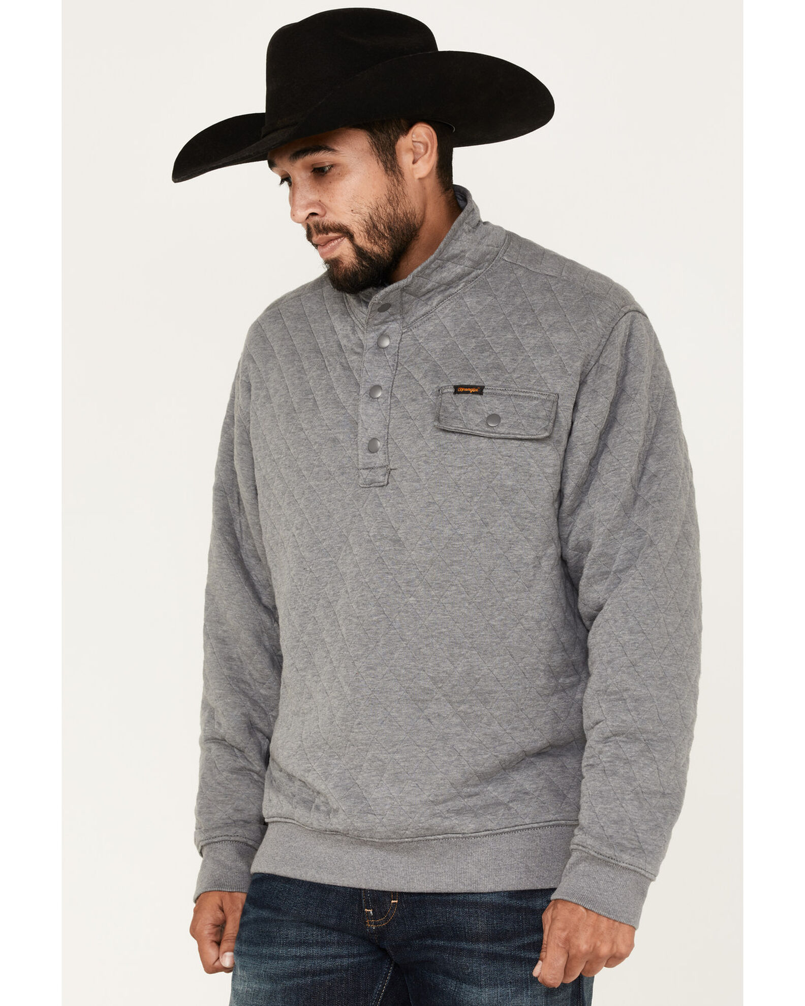 Wrangler Men's Quilted 1/4 Snap Pullover | Boot Barn