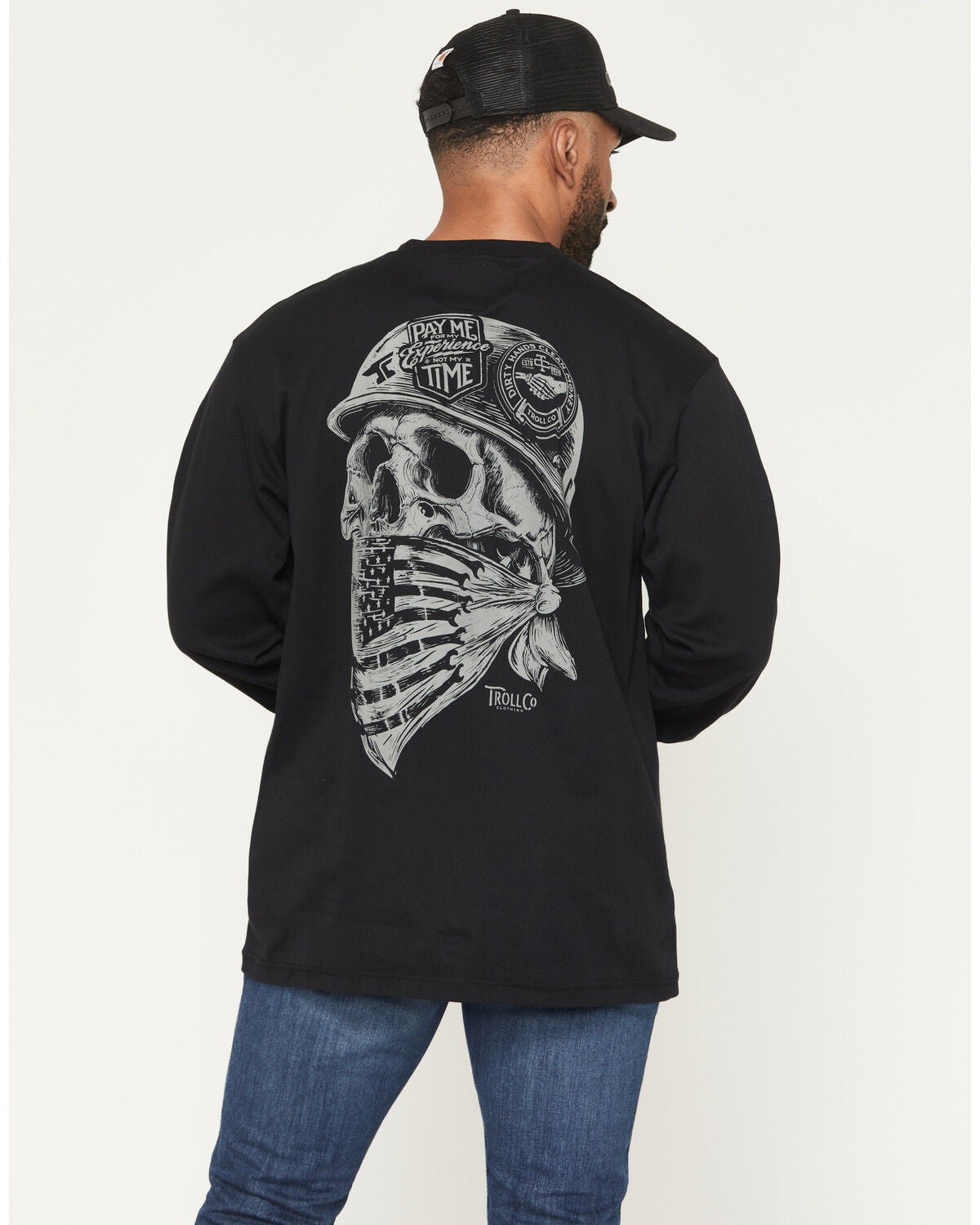 Troll Co Men's FR Headstrong Long Sleeve Graphic Work T-Shirt - Big, Black, hi-res