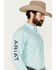 Image #2 - Ariat Men's Gian Team Logo Geo Print Long Sleeve Button-Down Western Shirt - Tall, Aqua, hi-res