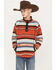 Cinch Boys' Southwestern Serape Stripe Print Fleece Pullover, Multi, hi-res
