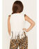 Shyanne Girls' Fringe Lace Vest, Cream, hi-res