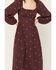 Image #3 - Rock & Roll Denim Women's Geo Print Embroidered Maxi Dress, Wine, hi-res