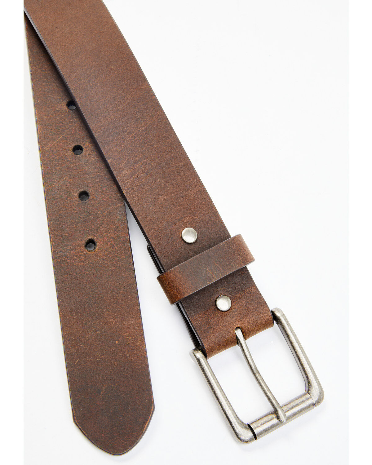 Image #2 - Hawx Men's Casual Bomber Leather Belt, Brown, hi-res
