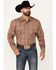 Image #1 - Stetson Men's Floral Paisley Print Long Sleeve Snap Western Shirt, Brown, hi-res