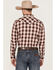 Image #4 - Moonshine Spirit Men's Apache Dobby Plaid Long Sleeve Snap Western Shirt, Cream, hi-res