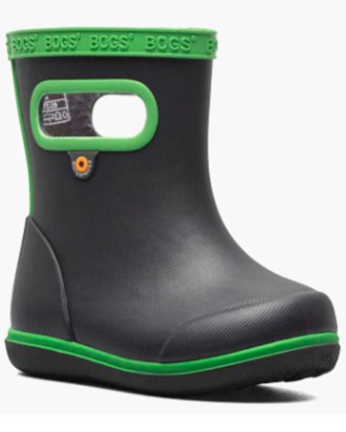 Bogs Boys' Skipper II Solid Rain Boots - Round Toe, Navy, hi-res
