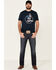 Cody James Men's Navy Star Grab Eagle Graphic Short Sleeve T-Shirt , Navy, hi-res