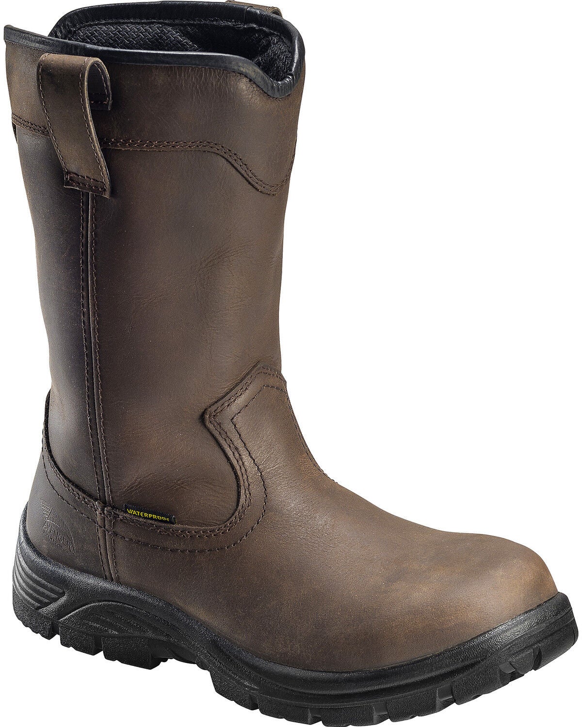 Avenger Men's Waterproof 11" Wellington Work Boots, Brown, hi-res