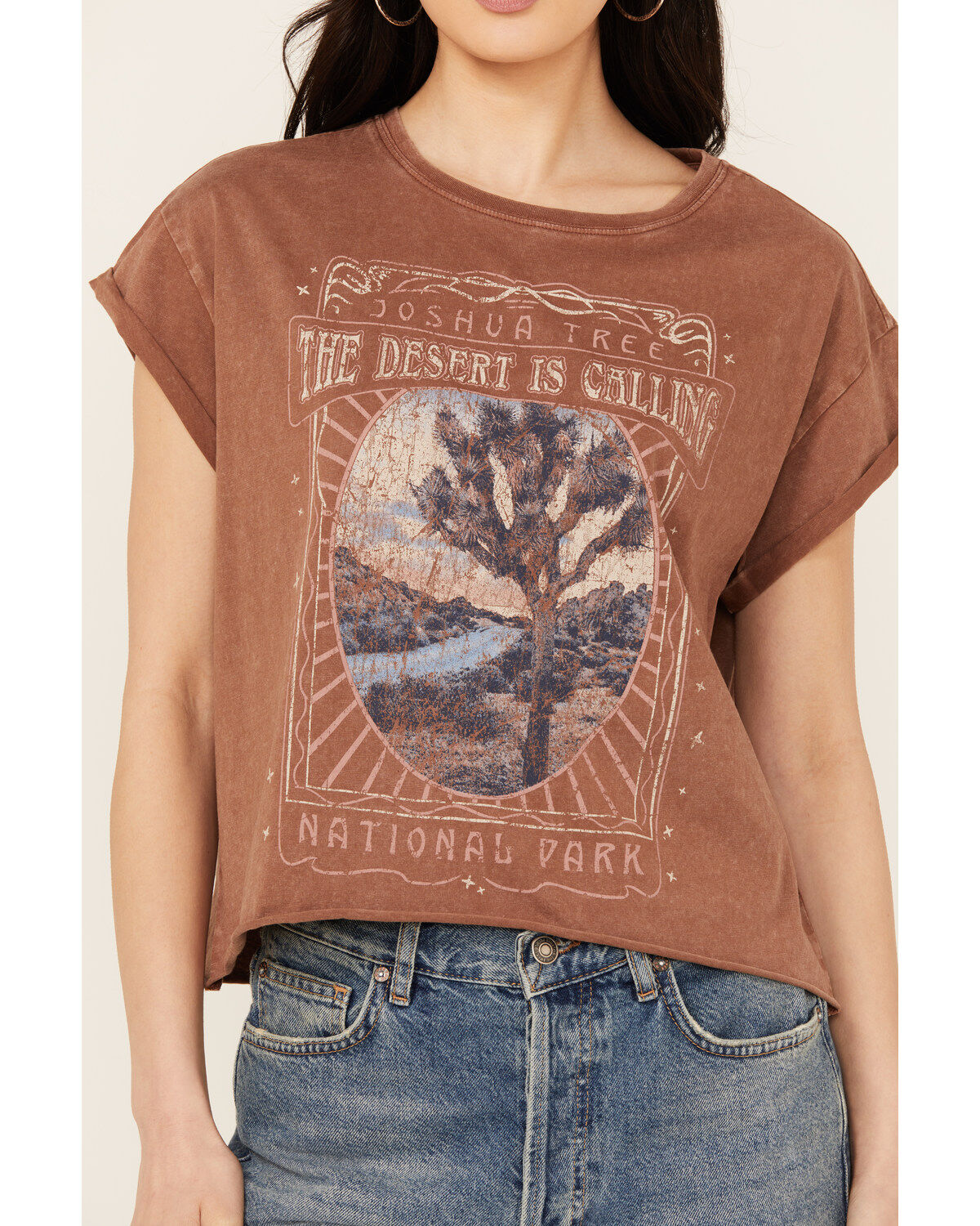Image #3 - Cleo + Wolf Women's Brittany Joshua Tree Short Sleeve Graphic Tee, Oatmeal, hi-res