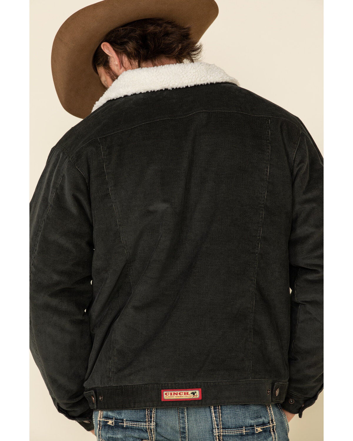 Cinch Men's Charcoal Corduroy Sherpa 
