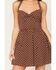 Image #3 - Ash & Violet Women's Polka Dot Halter Mini Dress, Brown, hi-res