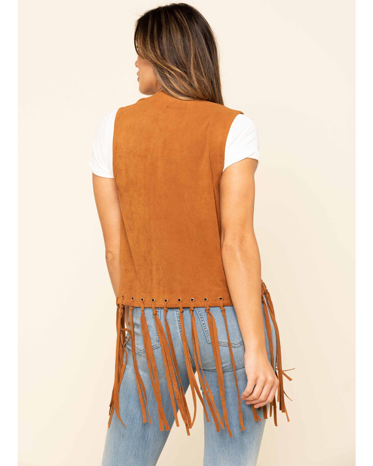 Image #2 - Fornia Women's Studded Fringe Vest, , hi-res