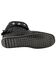 Minnetonka Double Fringe Side Zip Moccasin, Black, hi-res
