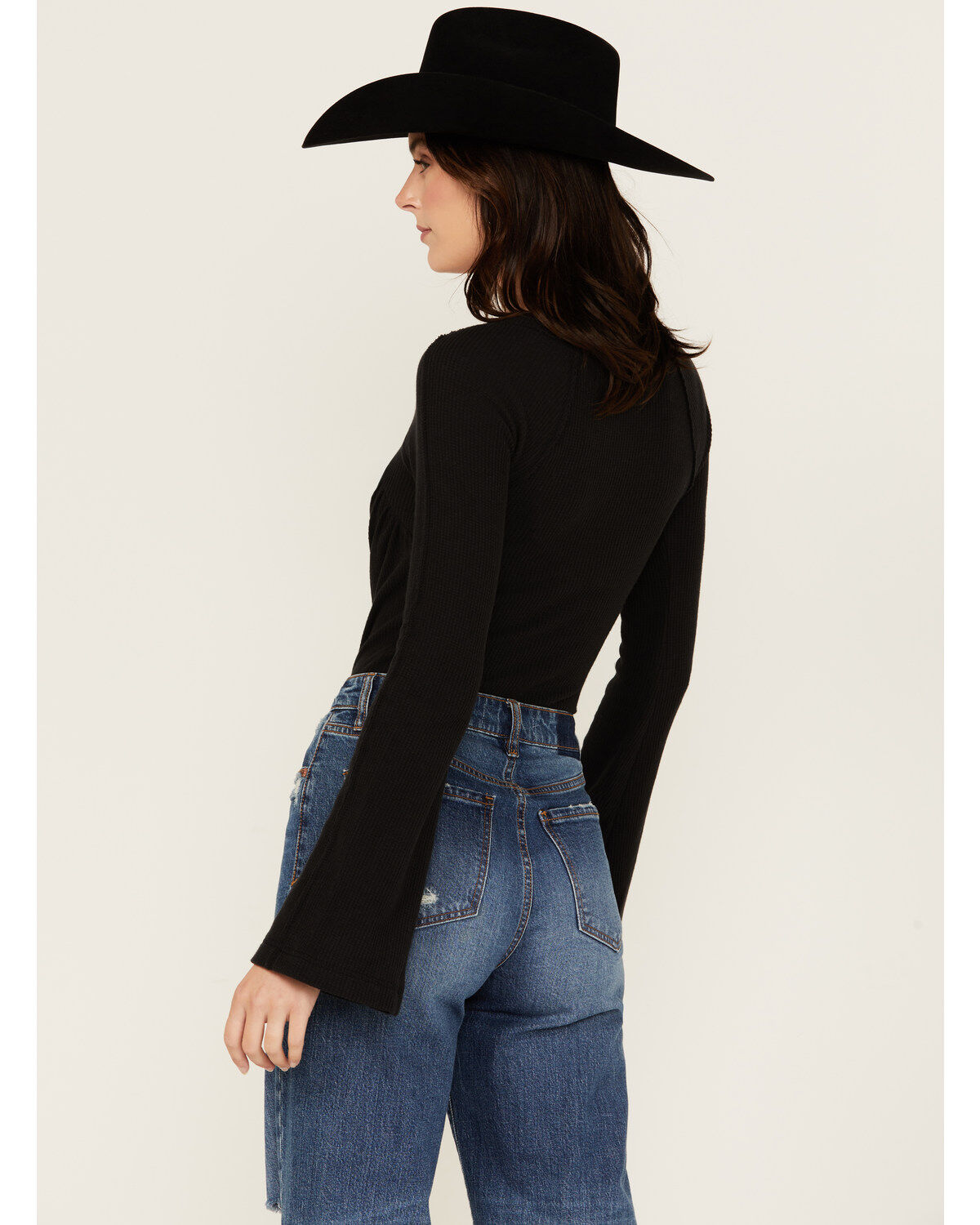 Image #4 - Free People Women's On A Cloud Bodysuit, Black, hi-res