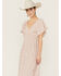 Image #2 - Yura Women's Short Sleeve Ruffle Hem Maxi Dress, Pink, hi-res