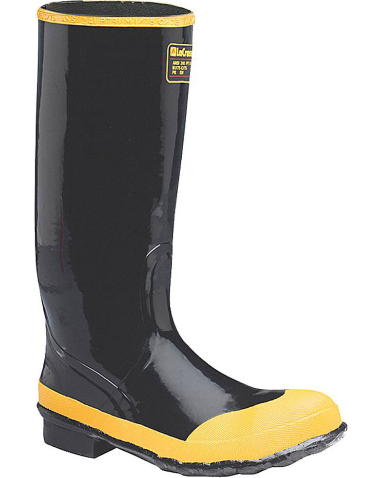 LaCrosse Men's Economy Knee Steel Toe Work Boots, Black, hi-res