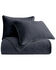 HiEnd Accents Navy Stonewashed Cotton & Velvet 3-Piece Full/Queen Quilt Set , Navy, hi-res
