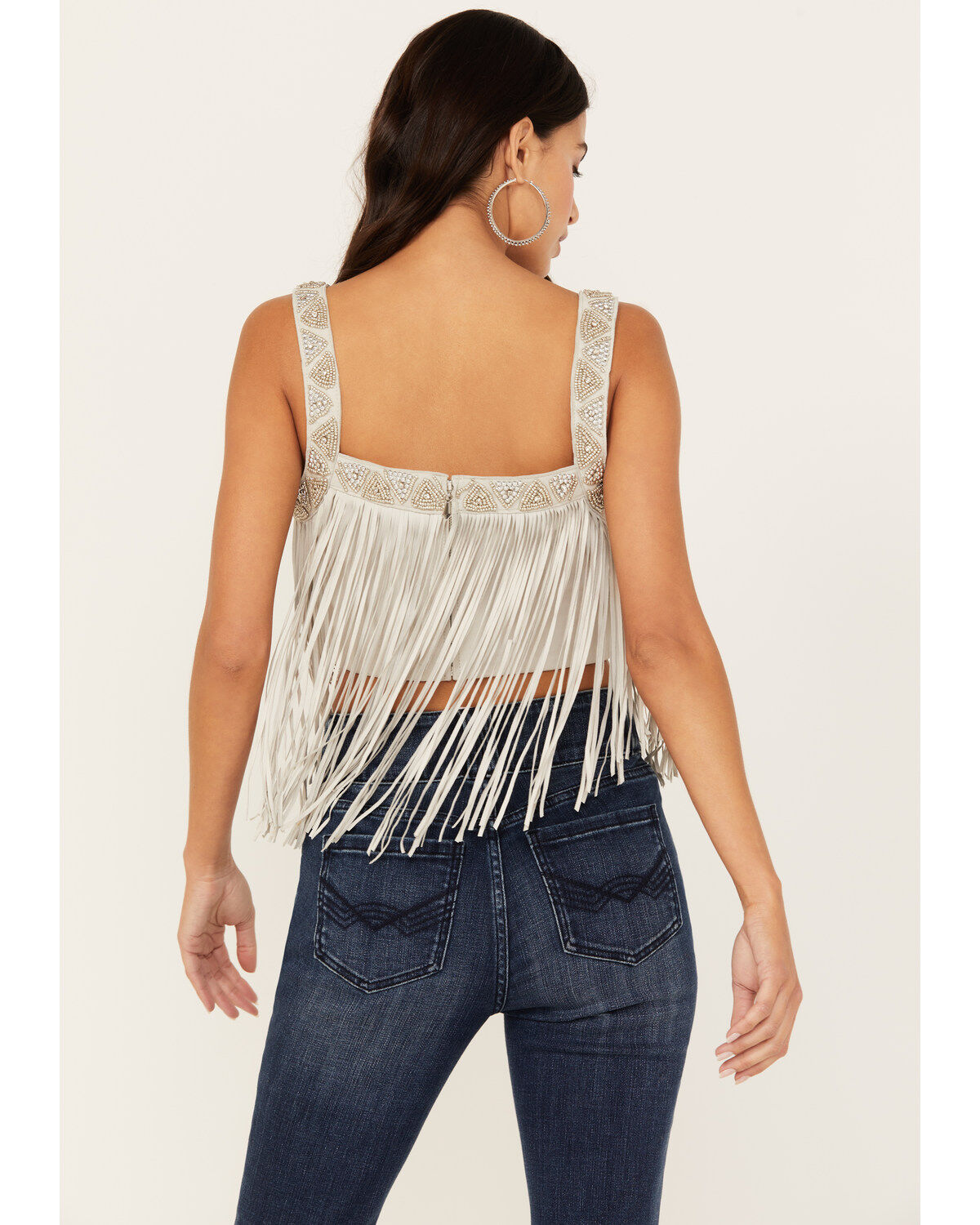 Image #5 - Idyllwind Women's Georgia Fringe Lace-Up Bustier, Stone, hi-res