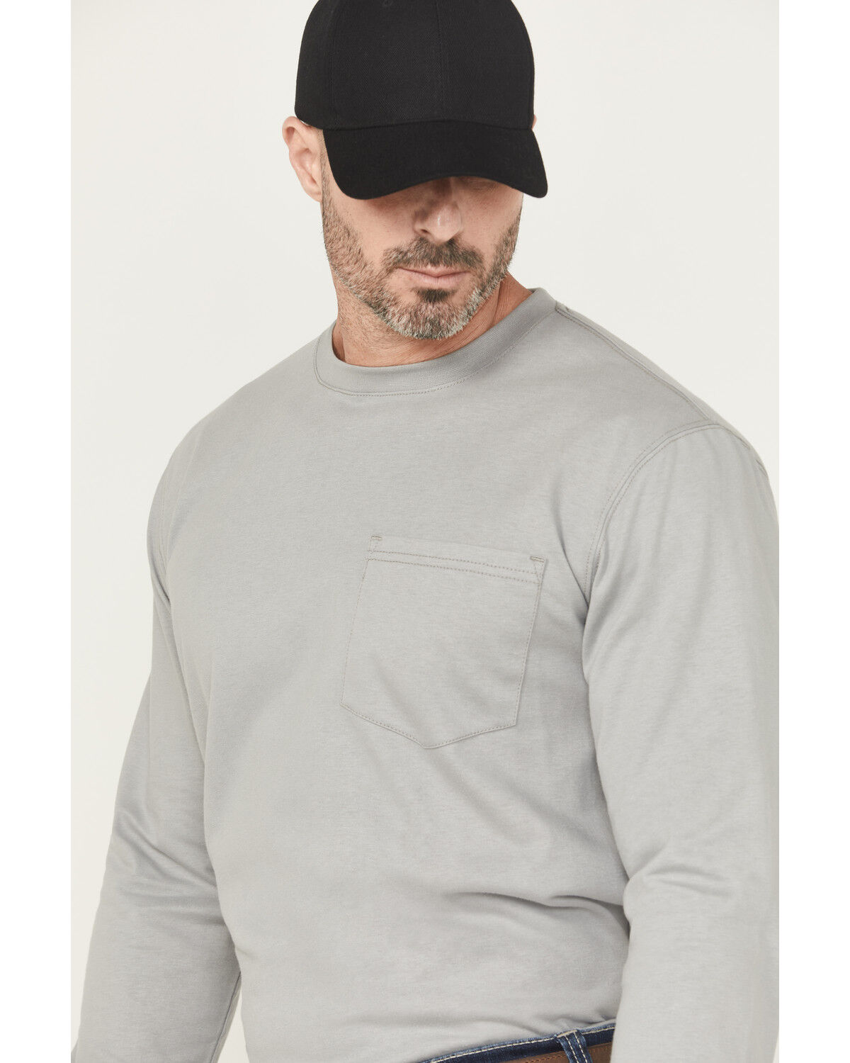 Image #4 - Cody James Men's Old West Graphic Long Sleeve Work T-Shirt, Medium Grey, hi-res